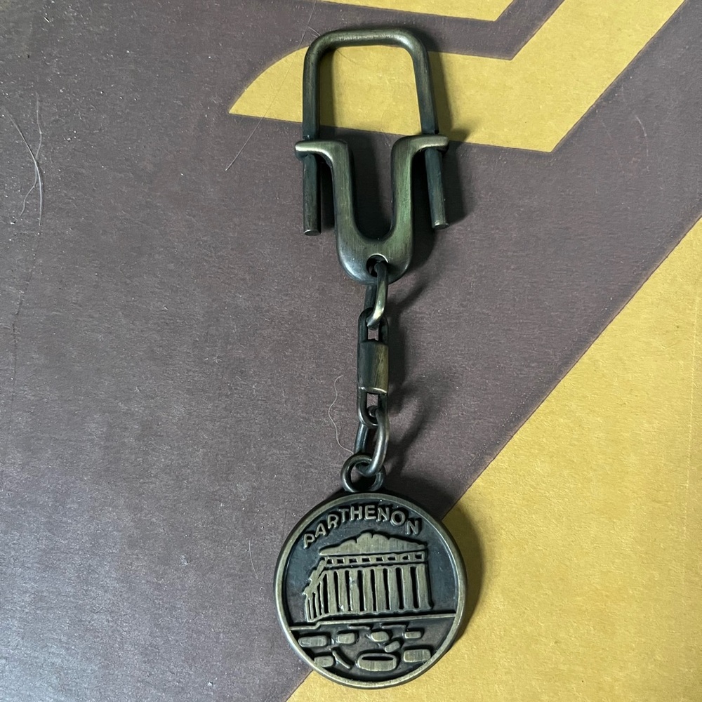 Parthenon Bronze Keychain